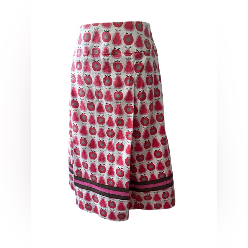 Orla Kiely Apple Print Skirt with Contrast Hem - Picture 6 of 11